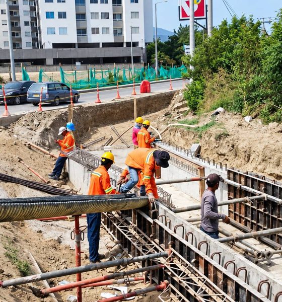 Continúan las obras en la entrada a Sierradentro: la vía será habilitada el 3 de noviembre