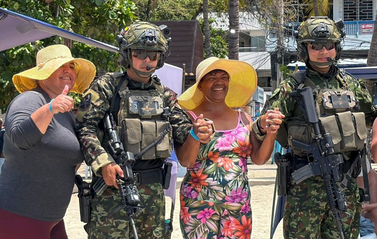 Ejército refuerza presencia en las playas de Santa Marta