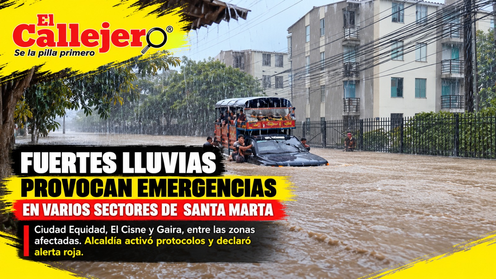 Fuertes lluvias provocan emergencias en varios sectores de Santa Marta