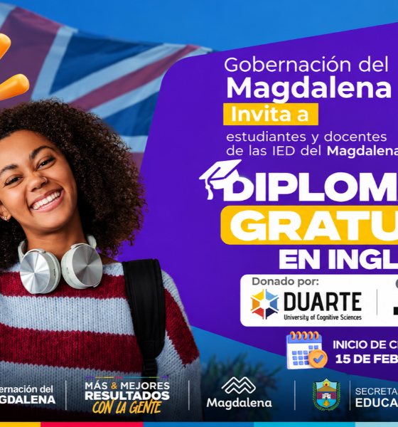Gobernación ofrece diplomado gratuito de inglés para estudiantes y docentes del Magdalena