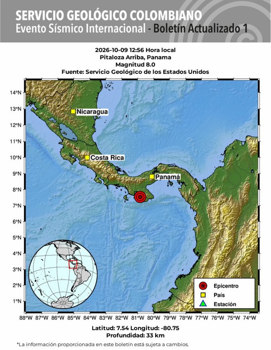Terremoto de 8,0 sacudió Panamá y generó alerta en Centroamérica
