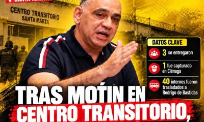 Tras fuga de 41 internos en Santa Marta, quedan 37 prófugos y ofrecen hasta $15 millones de recompensa