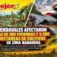 Vendavales afectaron más de 300 viviendas y 3.500 hectáreas de cultivos en Zona Bananera